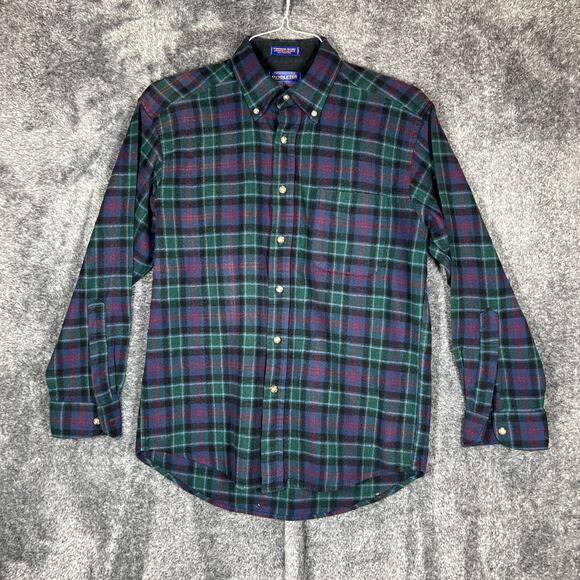 Pendelton Shirt Mens Medium Authentic Mactaggart Tartan Plaid Wool Fireside - Picture 1 of 7